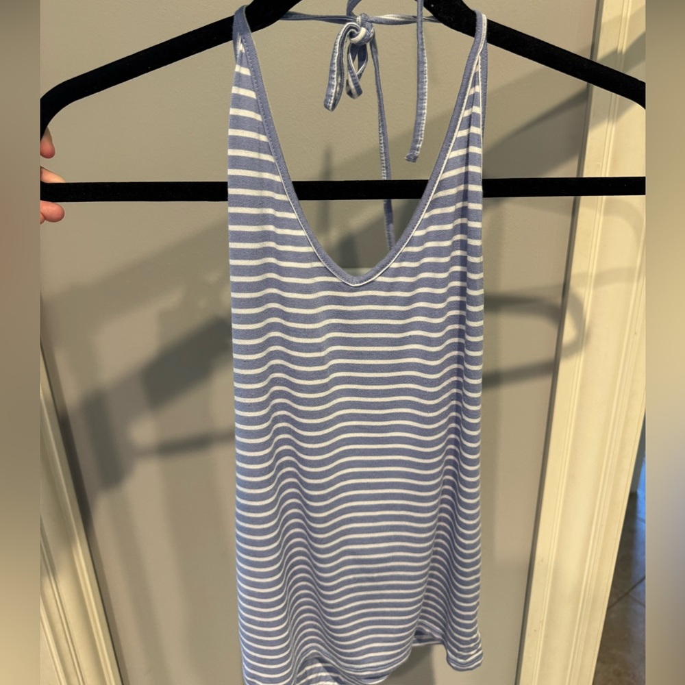 American Eagle Outfitters Soft & Sexy Blue and White Top